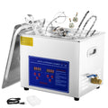 Ultrasonic Cleaner 10L Jewelry Cleaning with Digital Timer Ultrasonic Cleaning Machine for Jewellery Rings Watches Eyeglasses Dentures Coins Metal Parts Commercial and Home Use Silver