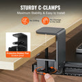 Clamp Keyboard Tray Under Desk 26.8x11 Slide Out No Drill