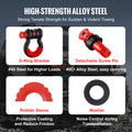 D-Ring Shackle 2 Pack 19mm 28.5 Ton Alloy Steel Screw Pin Black