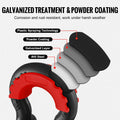 D-Ring Shackle 2 Pack 19mm 28.5 Ton Alloy Steel Screw Pin Black