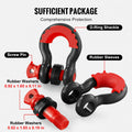 D-Ring Shackle 2 Pack 19mm 28.5 Ton Alloy Steel Screw Pin Black