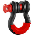 D-Ring Shackle 2 Pack 19mm 28.5 Ton Alloy Steel Screw Pin Black