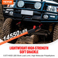 Synthetic Shackle Rope 2 Pack 20 Ton Red UTV ATV Truck Recovery