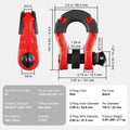 D-Ring Shackle 2 Pack 19mm 30 Ton Heavy Duty Vehicle Recovery Jeep