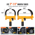 Wheel Lock, 2 Packs Universal Wheel Clamp Lock, Adjustable Anti Theft Trailer Lock Wheel Clamp, Heavy-duty Steel Tire Lock for ATV RV SUV Car Golf Cart Boats Motorcycles, with 6 Keys