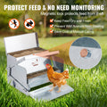 Automatic Chicken Feeder 25lb Galvanized Steel Poultry 10 Birds