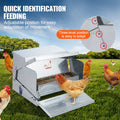 Automatic Chicken Feeder 25lb Galvanized Steel Poultry 10 Birds