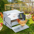Automatic Chicken Feeder 25lb Galvanized Steel Poultry 10 Birds