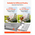 Automatic Chicken Feeder, 18.14 kg Capacity, Rainproof Treadle Poultry Feeder with Lockable Lid, No Waste, Galvanized Steel Construction, Outdoor Use, for Chicken, Bantams, Poultry, Pheasants