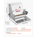 Automatic Chicken Feeder, 18.14 kg Capacity, Rainproof Treadle Poultry Feeder with Lockable Lid, No Waste, Galvanized Steel Construction, Outdoor Use, for Chicken, Bantams, Poultry, Pheasants