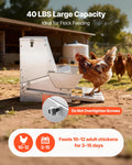 Automatic Chicken Feeder 18kg Rainproof Treadle Galvanised Steel