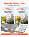 Automatic Chicken Feeder 18kg Rainproof Treadle Galvanised Steel