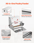 Automatic Chicken Feeder 18kg Rainproof Treadle Galvanised Steel