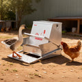 Automatic Chicken Feeder 18kg Rainproof Treadle Galvanised Steel