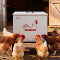 Automatic Chicken Feeder 38.56kg 6 Port No-Waste Metal Poultry