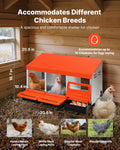 VEVOR Chicken Nest Box 3-Compartment Metal Nesting Boxes Inclined