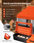 VEVOR Chicken Nest Box 3-Compartment Metal Nesting Boxes Inclined