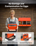 VEVOR Chicken Nest Box 3-Compartment Metal Nesting Boxes Inclined