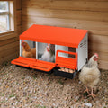VEVOR Chicken Nest Box 3-Compartment Metal Nesting Boxes Inclined