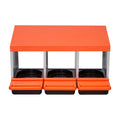 VEVOR Chicken Nest Box 3-Compartment Metal Nesting Boxes Inclined