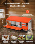 Chicken Nesting Box 4 Compartment Metal Egg Laying Roll Out Orange