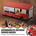 4-Compartment Chicken Nest Box Metal Box with Inclined Nesting Boxes