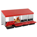 4-Compartment Chicken Nest Box Metal Box with Inclined Nesting Boxes