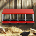 Chicken Nest Box 4-Compartment Metal Inclined Nesting Box