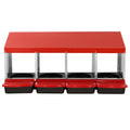 Chicken Nest Box 4-Compartment Metal Inclined Nesting Box