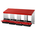 Chicken Nest Box 4-Compartment Metal Inclined Nesting Box