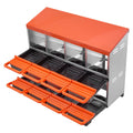 2 Tier Chicken Nesting Box 8 Compartments Metal Egg Laying Roll Out
