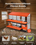 2 Tier Chicken Nesting Box 8 Compartments Metal Egg Laying Roll Out