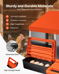 2 Tier Chicken Nesting Box 8 Compartments Metal Egg Laying Roll Out