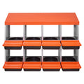2 Tier Chicken Nesting Box 8 Compartments Metal Egg Laying Roll Out