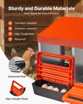 2 Tier Chicken Nesting Box 10 Compartment Metal Egg Laying Roll Out