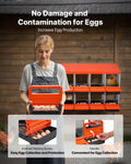 2 Tier Chicken Nesting Box 10 Compartment Metal Egg Laying Roll Out