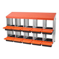 2 Tier Chicken Nesting Box 10 Compartment Metal Egg Laying Roll Out