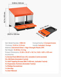 Chicken Nesting Box 2 Compartment Wall Mount Galvanized Steel Orange