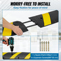 6ft Rubber Speed Hump 2 Channel 10000kg Heavy Duty Traffic Bump Yellow