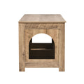 Cat Litter Box Enclosure Wooden Litter Box Furniture Hidden 2 Rooms Greige