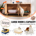 Wooden Cat Litter Box Enclosure Furniture Hidden 2 Cats