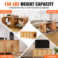 Wooden Cat Litter Box Enclosure Furniture Hidden 2 Cats