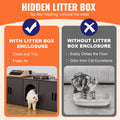 Wooden Cat Litter Box Enclosure Furniture Hidden 57.9