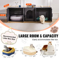 Wooden Cat Litter Box Enclosure Furniture Hidden 57.9