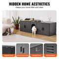 Wooden Cat Litter Box Enclosure Furniture Hidden 57.9