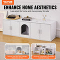 Wooden Cat Litter Box Enclosure Furniture Hidden 57.9