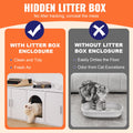 Wooden Cat Litter Box Enclosure Furniture Hidden 57.9