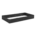Metal Raised Garden Bed 8x4x1ft Galvanised Planter Box Dark Gray