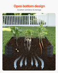 Metal Raised Garden Bed 8x4x1ft Galvanised Planter Box Dark Gray