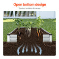 Metal Raised Garden Bed, 12 x 4 x 1 ft Outdoor Galvanized Planter Box, with Open Bottom, Large Planter Raised Bed for Gardening Vegetables, Flowers, Herbs, and Succulent Plants, Silver